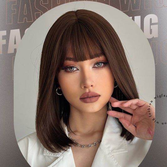 2# Wig Female Short Straight Manga Head